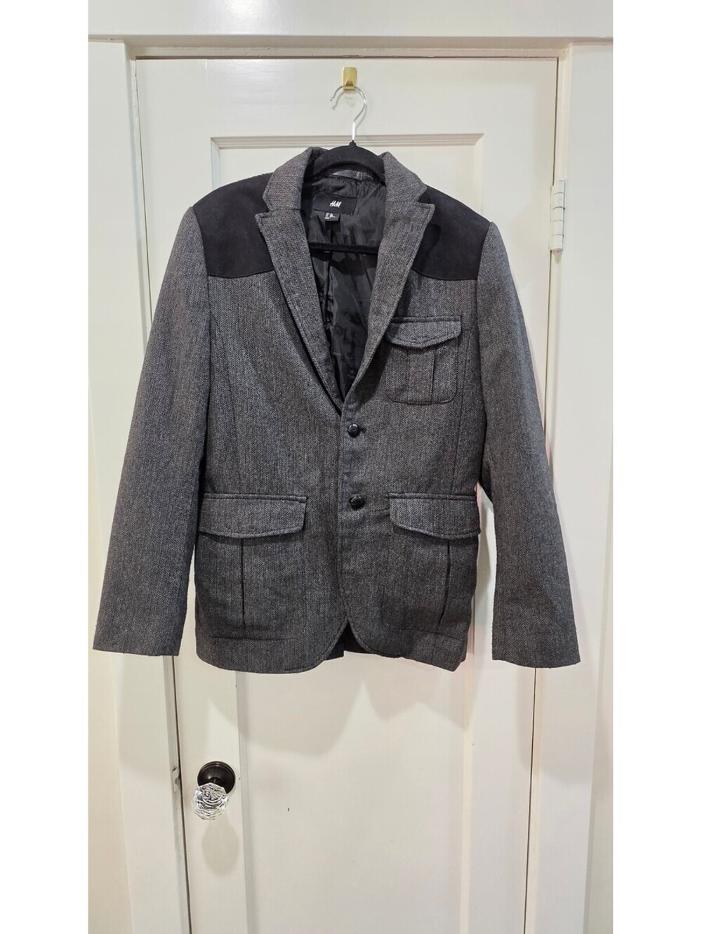 H&M Gray Blazer Jacket Size 38R